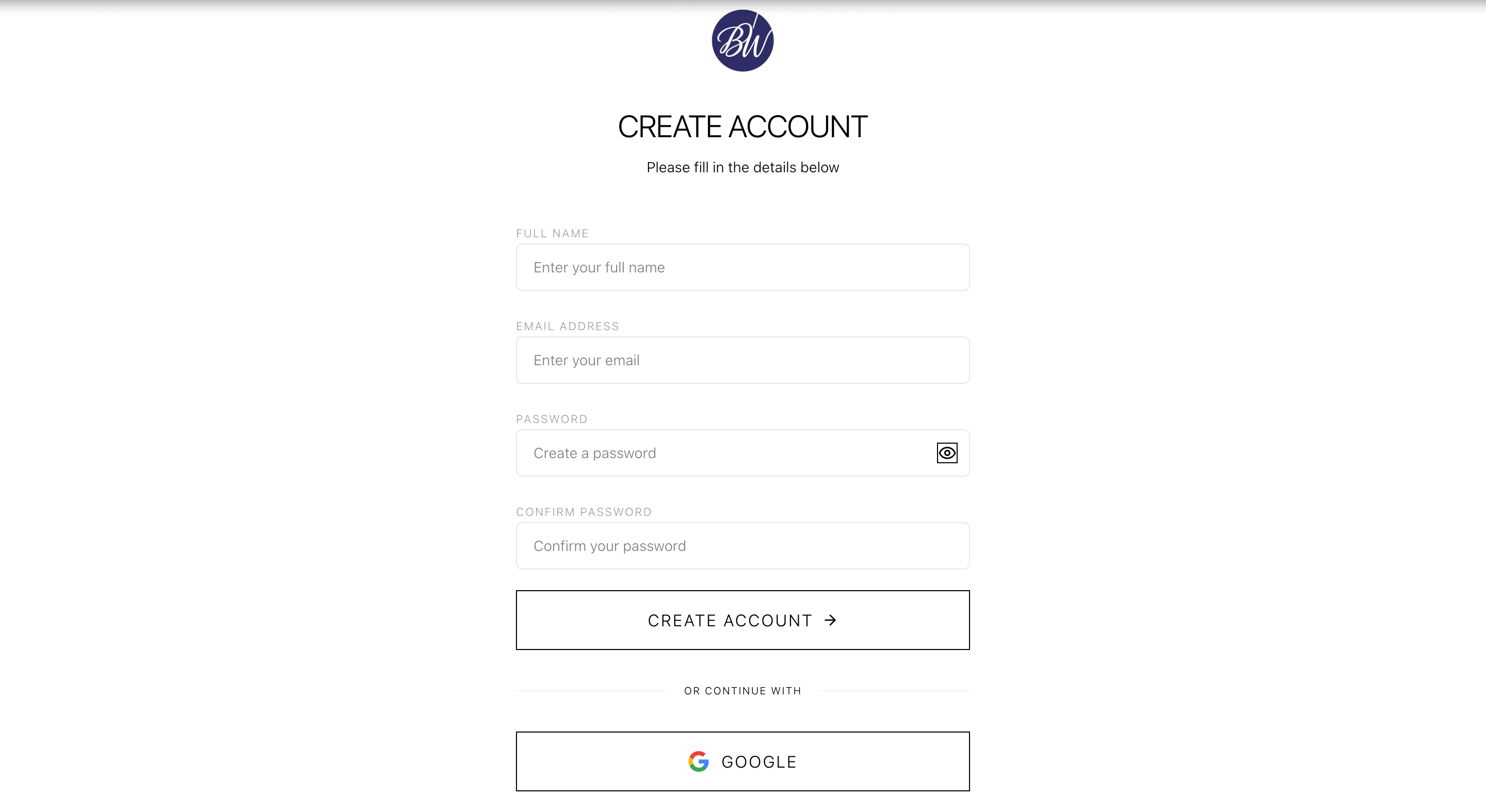 Create Account